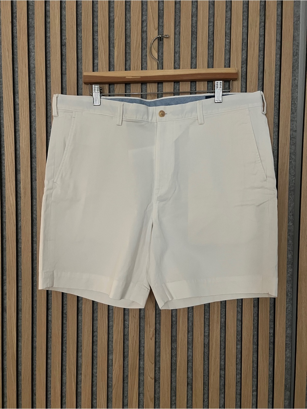 Ralph Lauren - White Polo Chino Shorts- stretch straight fit - 38